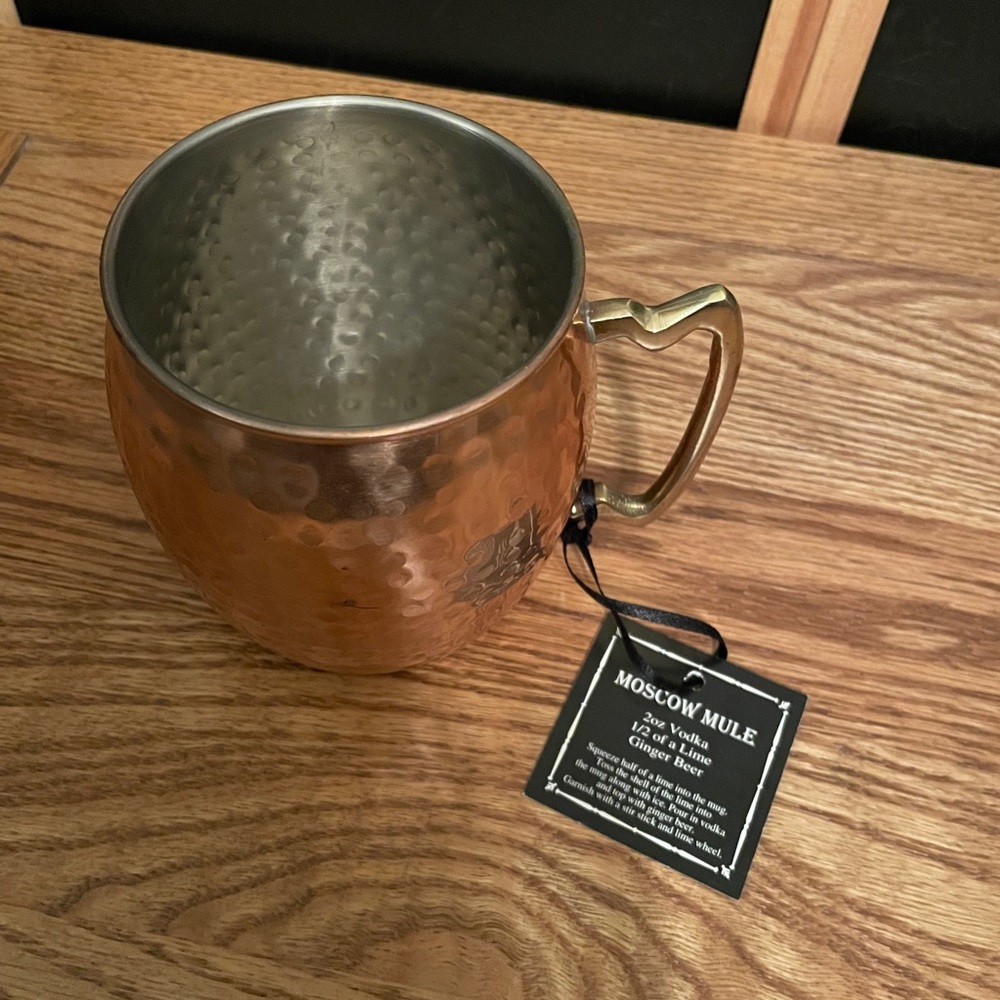 1 copper Moscow mule mug. New with tags